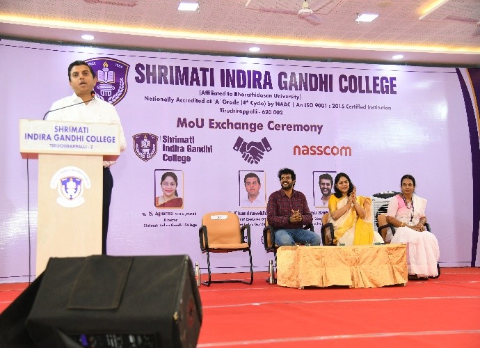 Shrimati Indira Gandhi College Signs MoU with NASSCOM to Strengthen Industry–Academia Collaboration