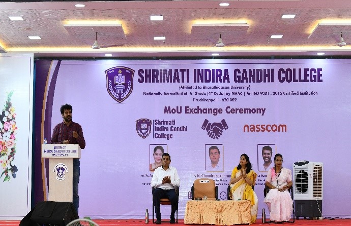 Shrimati Indira Gandhi College Signs MoU with NASSCOM to Strengthen Industry–Academia Collaboration
